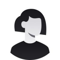 En illustrasjon av en stilisert person med kort hår og et nøytralt uttrykk, avbildet i gråtoner.