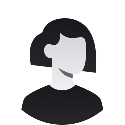 En illustrasjon av en stilisert person med kort hår og et nøytralt uttrykk, avbildet i gråtoner.